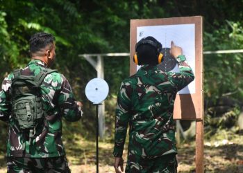 Lanal Lampung Gelar Latihan Menembak, Wujudkan Prajurit Siap Tempur dan Profesional