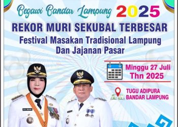 “Bandar Lampung Rayakan HUT ke-343 dengan Festival Budaya dan Rekor MURI Sekubal Raksasa”