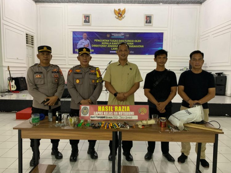 Perkuat Sinergi Keamanan, Ditjenpas Lampung dan Polres Lampura Sidak Lapas Kotabumi Tengah Malam