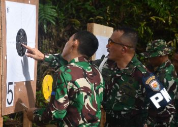 Lanal Lampung Asah Ketajaman Prajurit Lewat Latihan Menembak Rutin
