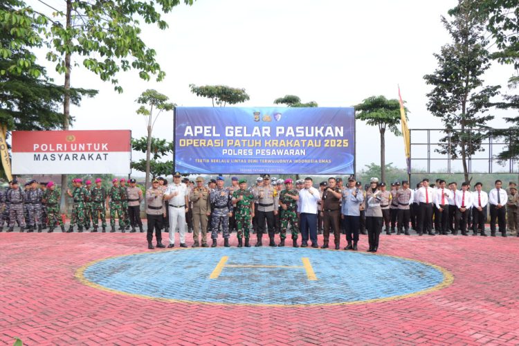 Operasi Patuh Krakatau 2025 Resmi Dimulai, Polres Pesawaran Gelar Apel Besar