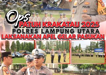 Ops Patuh Krakatau 2025 Dimulai, Polres Lampung Utara Gelar Apel Pasukan