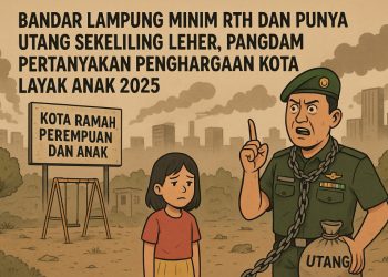 Pangdam Lampung Pertanyakan Penghargaan Kota Layak Anak untuk Bandar Lampung di Tengah Minimnya Ruang Terbuka Hijau dan Utang Pemkot
