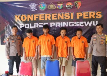 Polres Pringsewu Ungkap Dua Kasus Pencurian Besar, Empat Pelaku Ditangkap dan Barang Bukti Diamankan