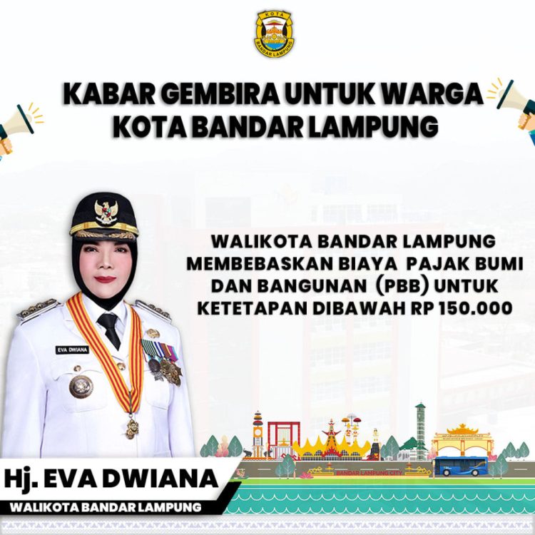 PBB di Kota Bandar Lampung Dibebaskan, Begini Syarat dan Program Keringanannya