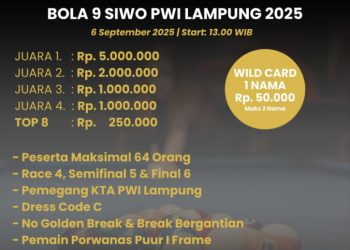SIWO PWI Lampung Siapkan Turnamen Biliar Bola 9 Antar Wartawan, Dorong Prestasi dan Silaturahmi