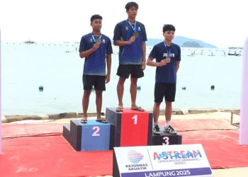 Jawa Timur Kuasai Podium di Kejurnas Astream Open Water Swimming 2025 di Kyokko Beach Lampung