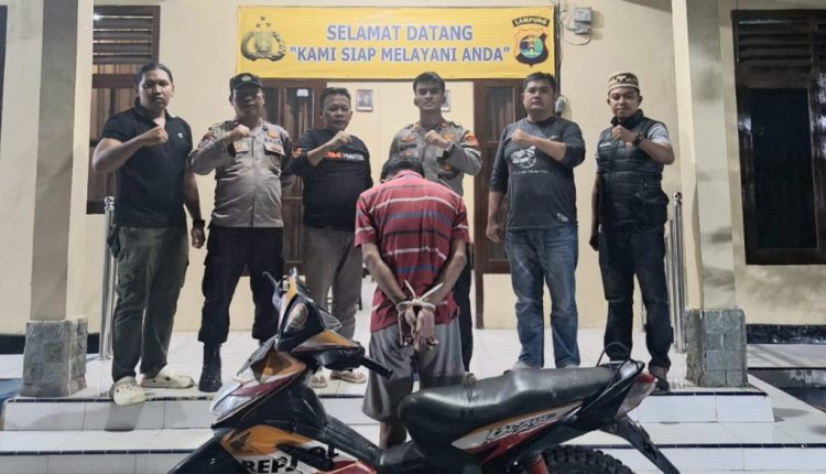Polsek Pugung Bersama Warga Berhasil Tangkap Pelaku Curanmor, Satu Pelaku Masih Buron