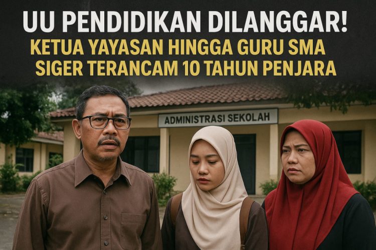 UU Pendidikan Dilanggar! SMA Siger Bandar Lampung Disebut Sekolah Liar, Ketua Yayasan hingga Guru Terancam 10 Tahun Penjara