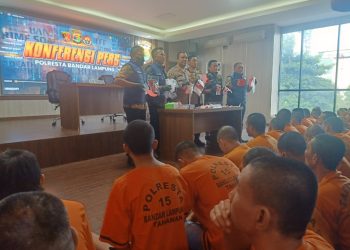 Sebulan, Polresta Bandar Lampung Berhasil Tangkap 32 Tersangka Narkoba, Sita Ratusan Gram Sabu dan Pil Ekstasi
