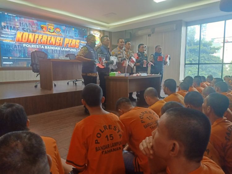 Sebulan, Polresta Bandar Lampung Berhasil Tangkap 32 Tersangka Narkoba, Sita Ratusan Gram Sabu dan Pil Ekstasi