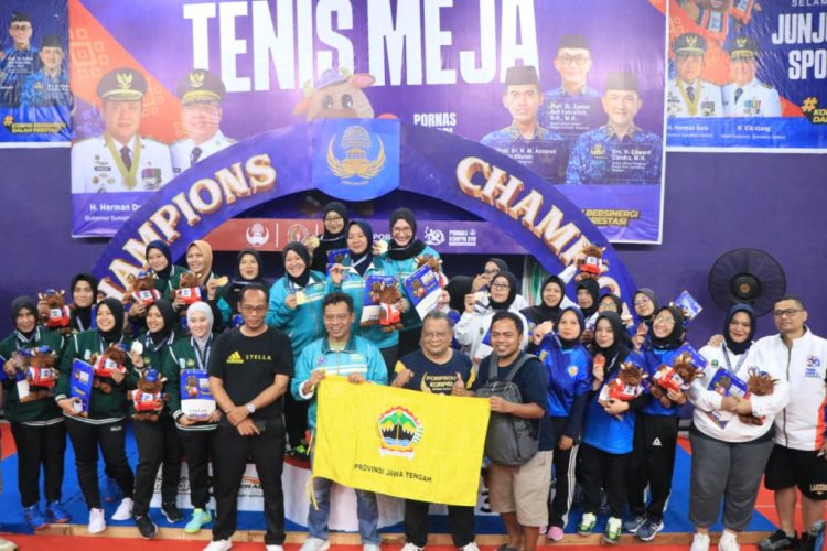 Lampung Cetak Sejarah di Pornas Korpri 2025, Tim Tenis Meja Beregu Putri Persembahkan Medali Perunggu