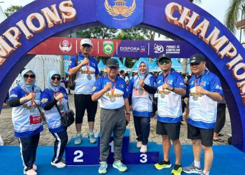 Semarak Pornas Korpri XVII, Sekda Lampung Utara Ikut Korpri Run di Palembang: Langkah Awal Menuju Tuan Rumah 2026