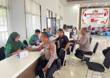 Sambut Hari Jadi Humas Polri ke-74, Polres Pesawaran Gelar Donor Darah Serentak, Bukti Nyata Polisi Humanis untuk Masyarakat