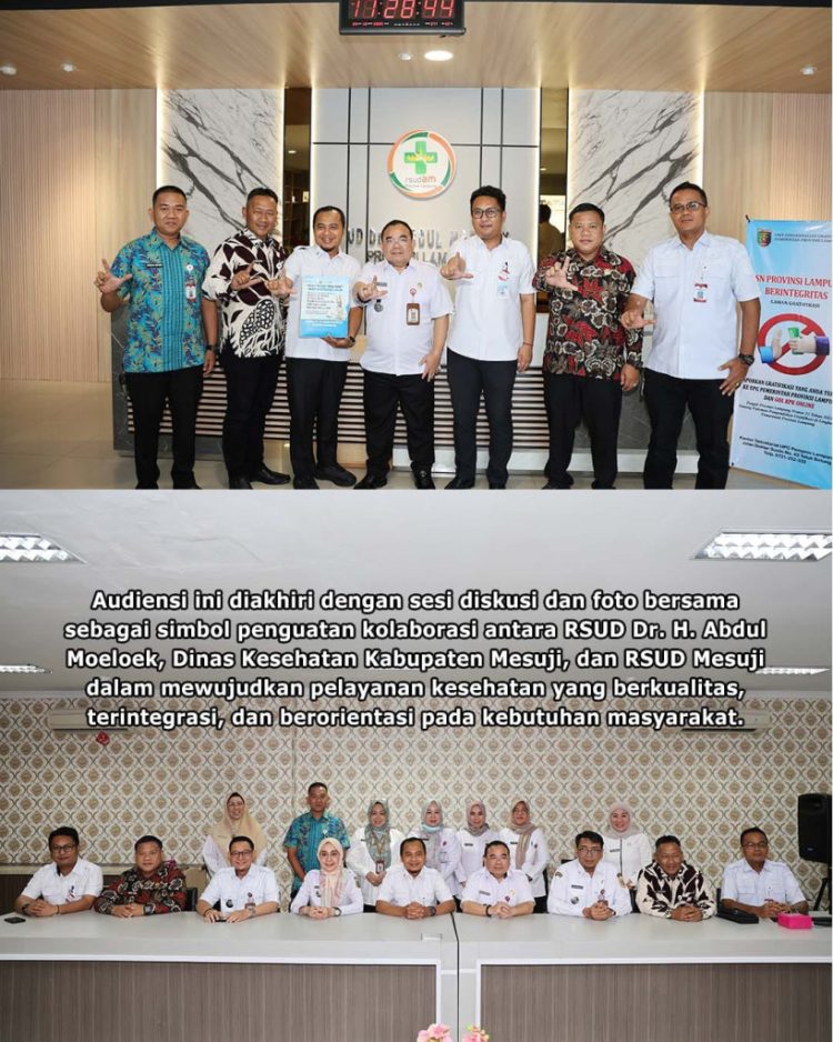 RSUD Abdul Moeloek dan Pemkab Mesuji Jalin Kolaborasi Strategis Tingkatkan Pelayanan Kesehatan Masyarakat