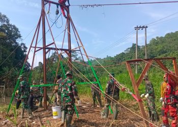 Pangdam XXI: Progres Jembatan Gantung Garuda di Tanggamus Capai 45 Persen