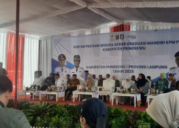 Kantor Pertanahan Pringsewu Hadiri Wisuda Mandiri PKH 2025