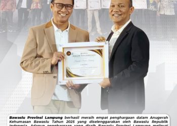 Bawaslu Lampung Raih Empat Penghargaan Anugerah Kehumasan 2025