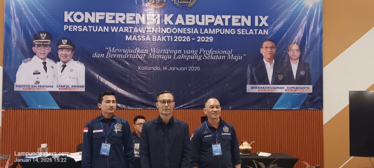 Konferkab IX PWI Lampung Selatan Tetapkan Edwin Apriandi sebagai Ketua Secara Aklamasi