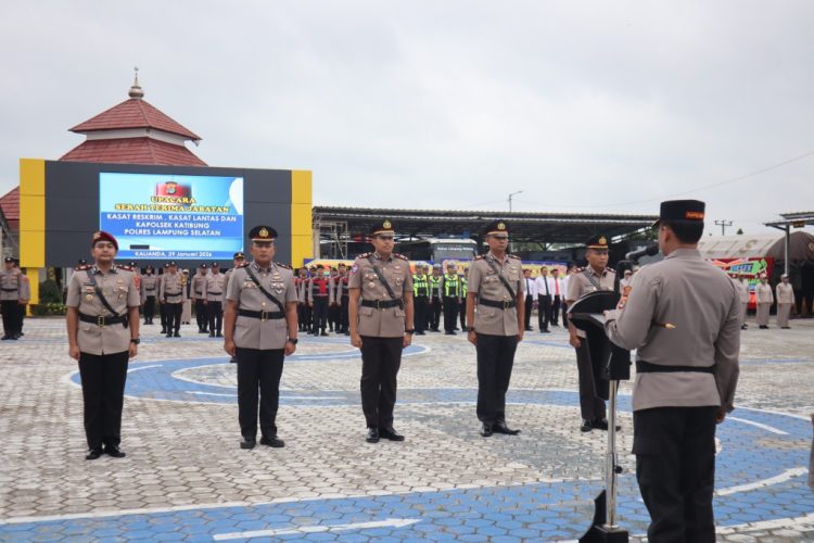 Kasat Reskrim hingga Kapolsek Katibung Berganti, Ini Pesan Kapolres Lampung Selatan