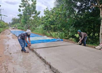 Inisiatif Warga, Jalan Kampung di Dusun IV Sendangbaru Dibangun Secara Swadaya