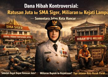 Dana Hibah Kontroversial: Ratusan Juta ke SMA Siger, Miliaran ke Kejati Lampung Saat Jalan Kota Hancur