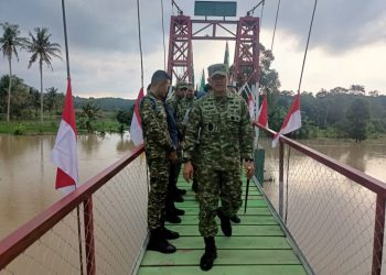 Pangdam Radin Inten Resmikan Jembatan Penghubung Pekon Jogjakarta dan Sukoharjo IV