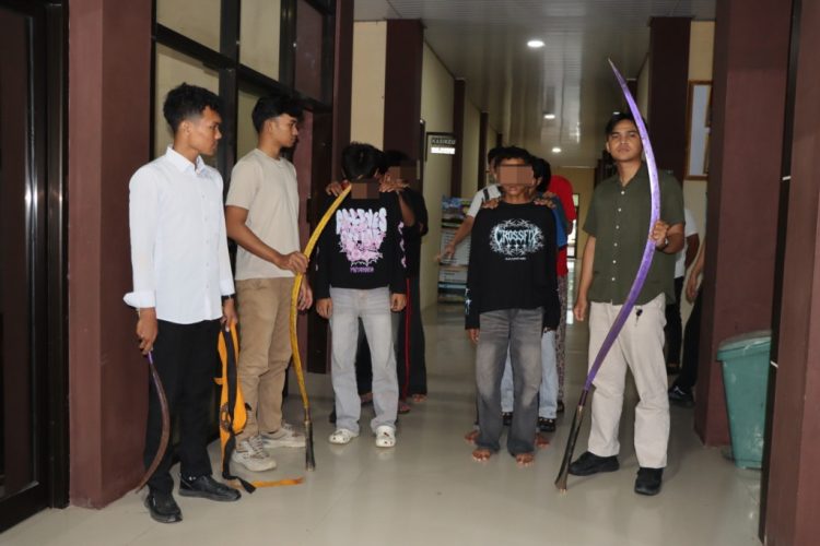 Tawuran Remaja Bersenjata Tajam di Pringsewu, 8 Pelaku Diamankan Polisi