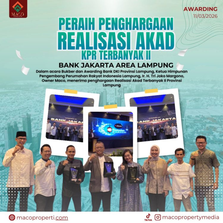 Komitmen Hadirkan Hunian Terjangkau, Maco Properti Raih Penghargaan KPR