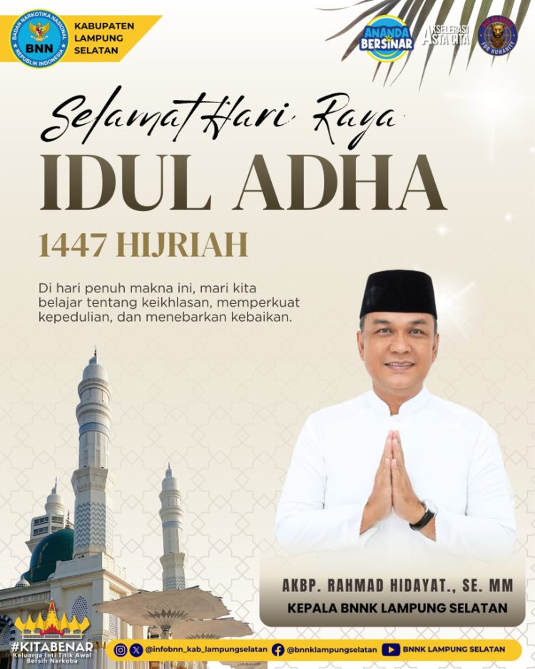 Idul Adha 1447 H, BNNK Lampung Selatan Serukan Semangat Hidup Bersih dari Narkoba