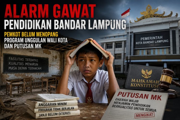 BOSDA Bandar Lampung Mandek, Sekolah Mengaku Terpaksa Andalkan Sumbangan Wali Murid