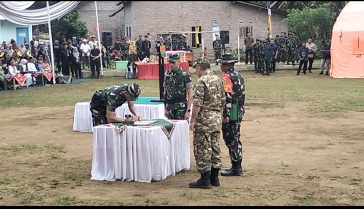 Sinergi TNI dan Masyarakat, TMMD ke-128 di Pekon Kalimiring Selesai 100 Persen