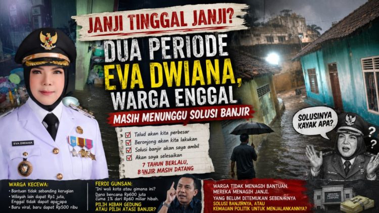 Warga Enggal Kecewa, Solusi Banjir yang Dijanjikan Belum Kunjung Terwujud