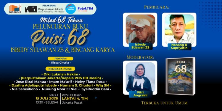 PDS HB Jassin Jadi Saksi Peluncuran Puisi 68, Isbedy Stiawan ZS Kembali Tegaskan Kiprah di Dunia Sastra