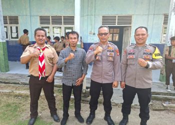 Sat Binmas Polres Lampung Selatan Sambangi Pulau Sebesi, Bekali Pelajar Lawan Judi Online