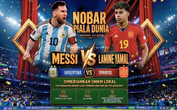 Pemkab Lampung Selatan Ajak Warga Nobar Final Piala Dunia, UMKM Lokal Ikut Kebagian Berkah