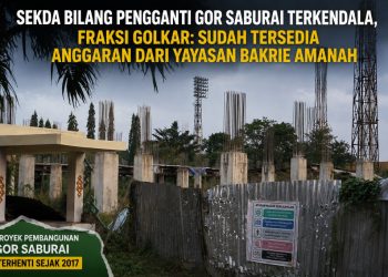 GOR Saburai Mangkrak? Sekda Bilang Terkendala Dana, Fraksi Golkar Singgung Bakrie Amanah