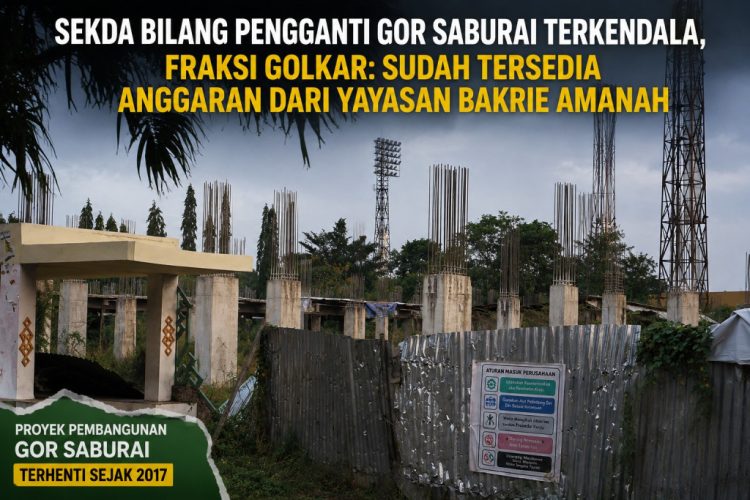 GOR Saburai Mangkrak? Sekda Bilang Terkendala Dana, Fraksi Golkar Singgung Bakrie Amanah