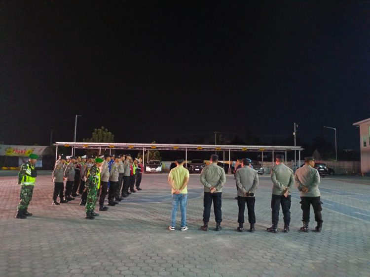 45 Personel Gabungan Patroli Malam di Kalianda, Polisi Antisipasi Kejahatan Jalanan