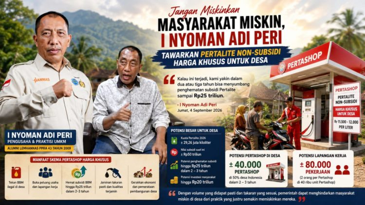 I Nyoman Adi Peri Usulkan Pertalite Rp11.500-Rp12.000 per Liter untuk Pertashop Desa