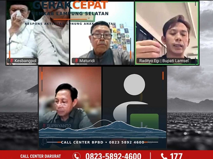 Waspadai Abu Vulkanik Anak Krakatau, Pemkab Lampung Selatan Siagakan Lintas Sektor