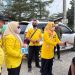 Peduli Warga Terdampak Abu Vulkanik, Golkar Pringsewu Sebar 1.000 Masker di Maliosewu