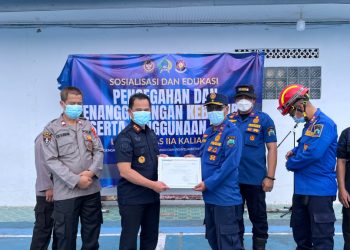 Kesiapsiagaan Kebakaran Lapas Kalianda Dapat Apresiasi, Damkar Serahkan Piagam Penghargaan