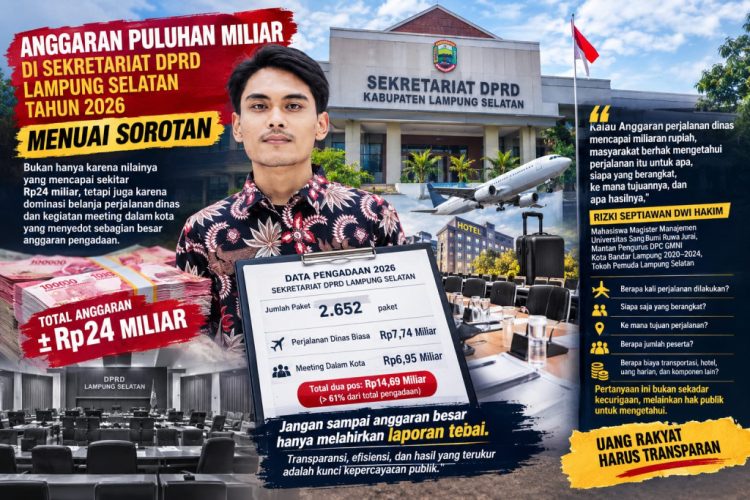 Perjalanan Dinas Rp7,74 Miliar, Meeting Rp6,95 Miliar, Publik Desak Transparansi DPRD Lamsel