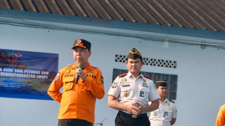 Lapas Kalianda Tingkatkan Kesiapsiagaan Bencana Lewat Simulasi Evakuasi Bersama BPBD