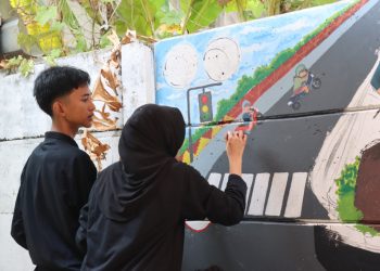 HUT Lalu Lintas ke-71, Polres Lampung Selatan Buka Ruang Kreativitas Seniman Muda
