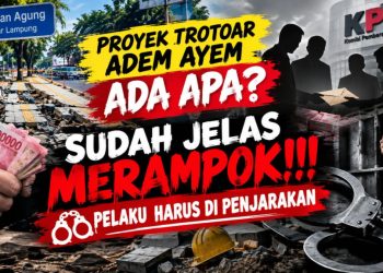 Trotoar Sultan Agung Ambruk, Dugaan Pengurangan Spek dan Suap Disorot Ormas
