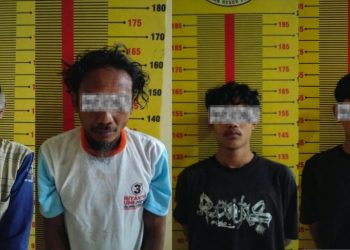Polisi Gerebek Rumah di Pringsewu Utara, 4 Pria Diduga Konsumsi Sabu Diamankan
