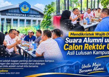 Alumni Unila Kompak Dukung Dr. Budiono, Gino Vannolie Minta Mendikristek Dengarkan Suara Kampus Hijau