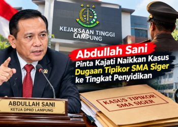 Abdullah Sani Pinta Kajati Naikkan Kasus Dugaan Tipikor SMA Siger ke Tingkat Penyidikan